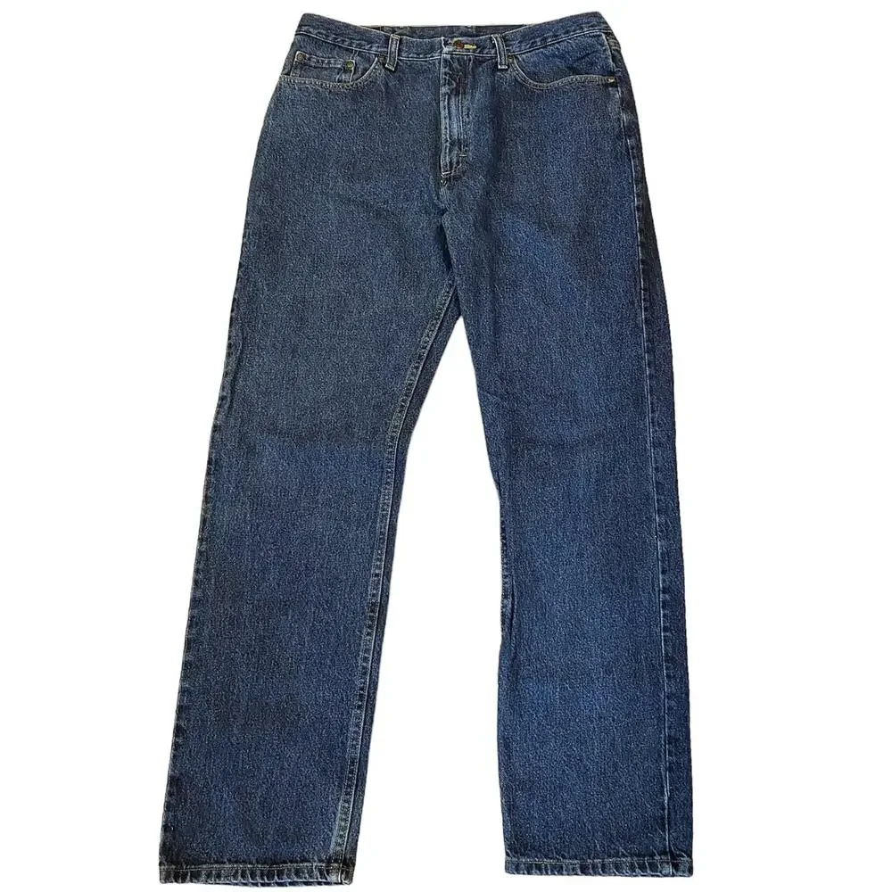 NWOT Men's WRANGLER Denim Blue Jeans Regular Fit ~ Size 38 x 34